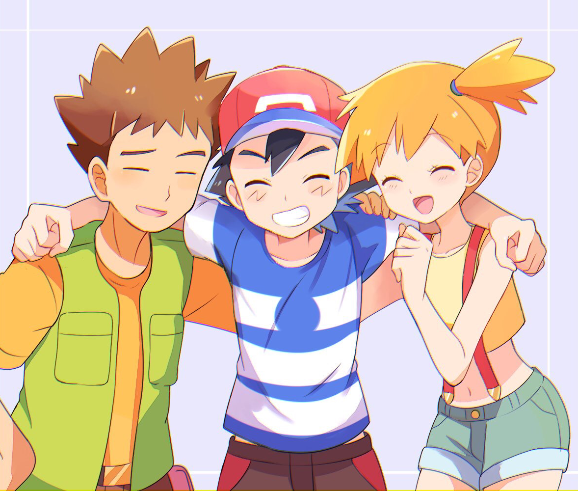 Download Misty (Pokémon) Brock (Pokémon) Ash Ketchum Anime Pokemon Art