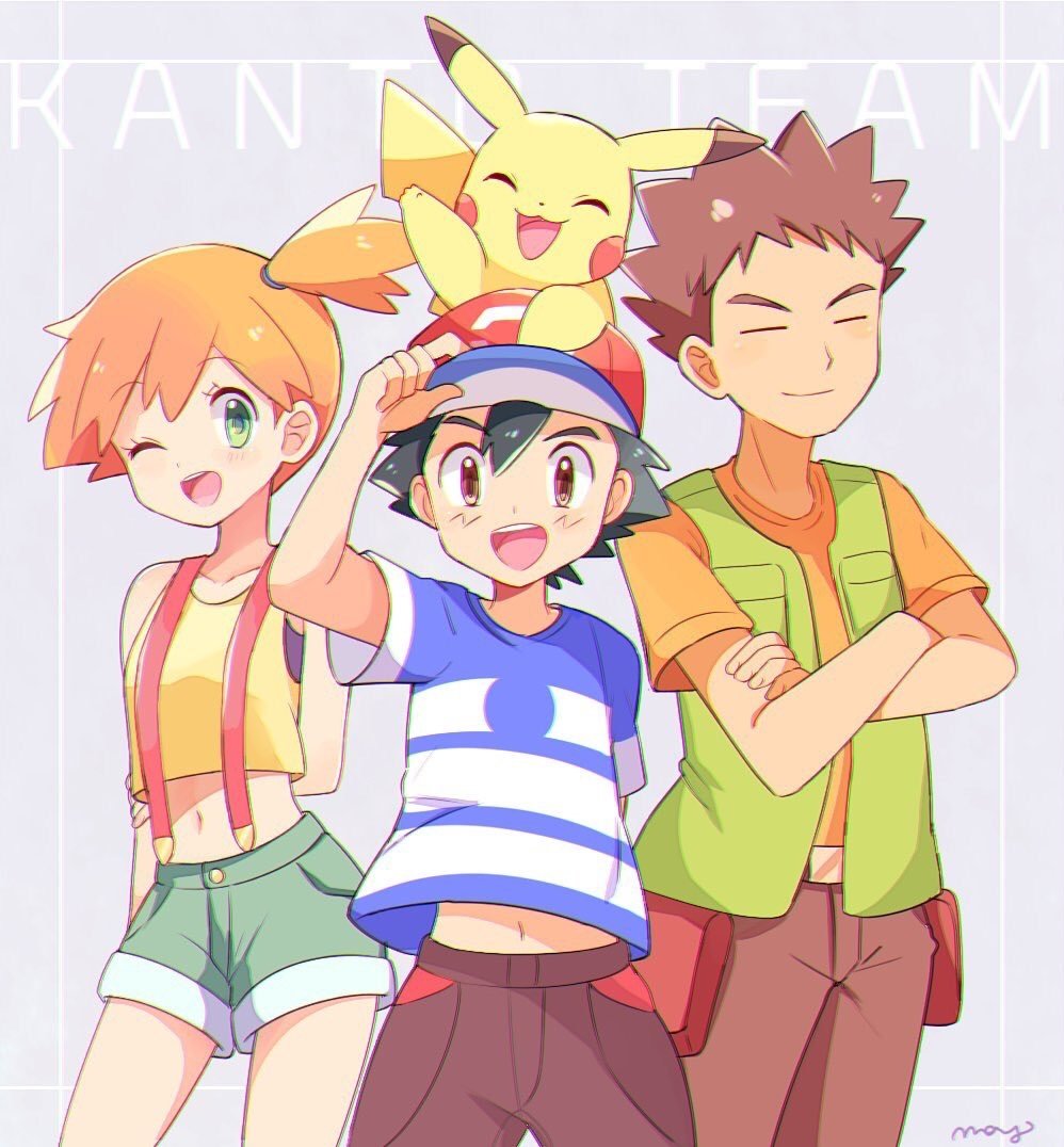 Download Pikachu Misty (Pokémon) Brock (Pokémon) Ash Ketchum Anime Pokemon Art