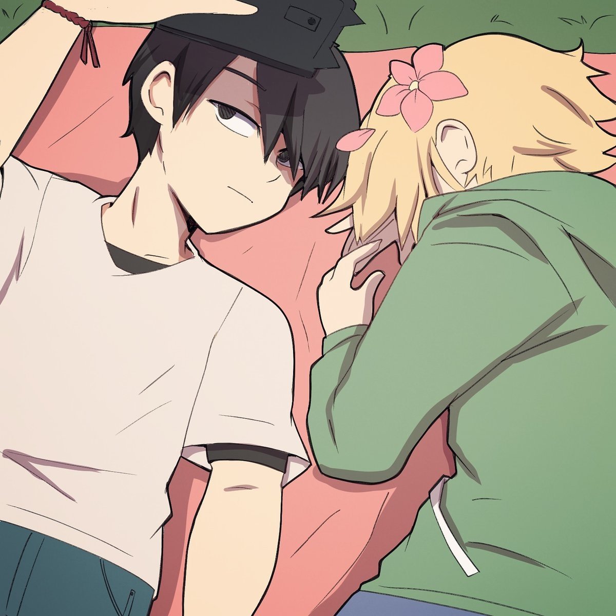 Download Black Hair Blonde Sunny (Omori) Basil (Omori) OMORI Video Game Art