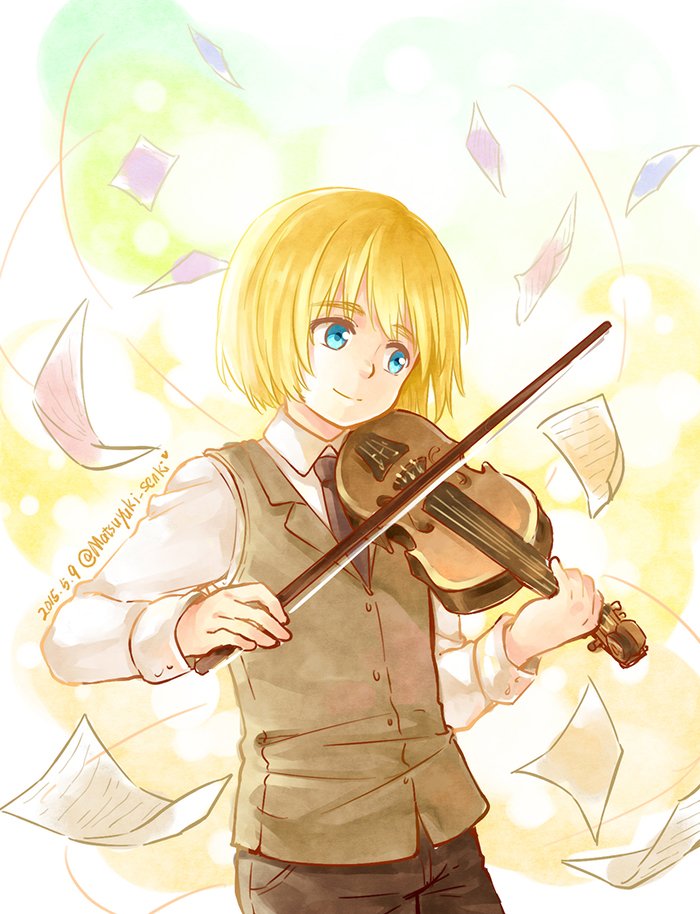 Download Violin Blonde Armin Arlert Anime Attack On Titan Art