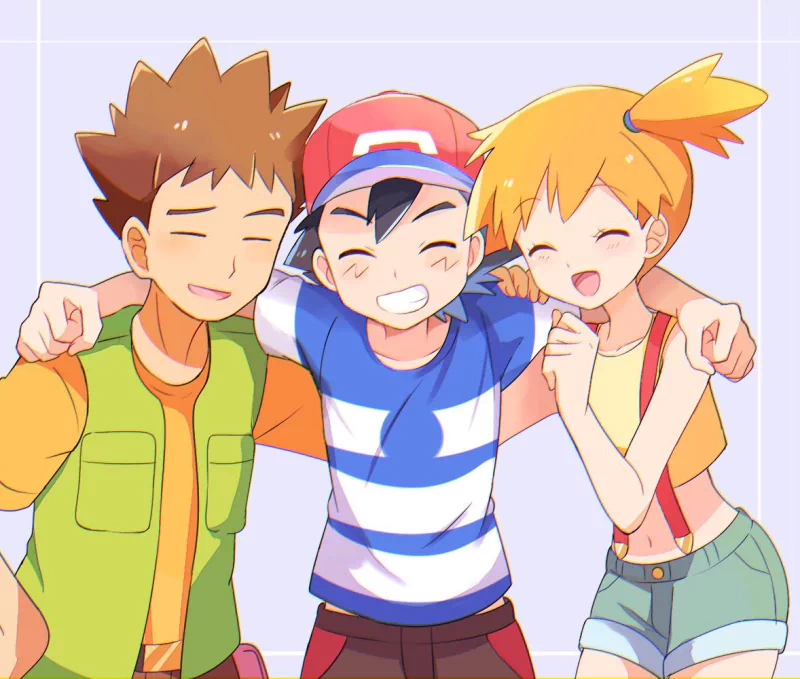 Misty (Pokémon) Brock (Pokémon) Ash Ketchum Anime Pokemon Image