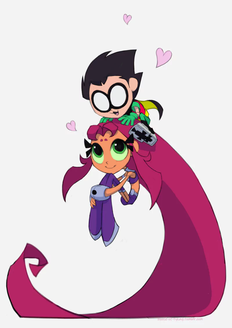 Dick Grayson cute Starfire (DC Comics) Robin (DC Comics) TV Show Teen Titans Go! Image