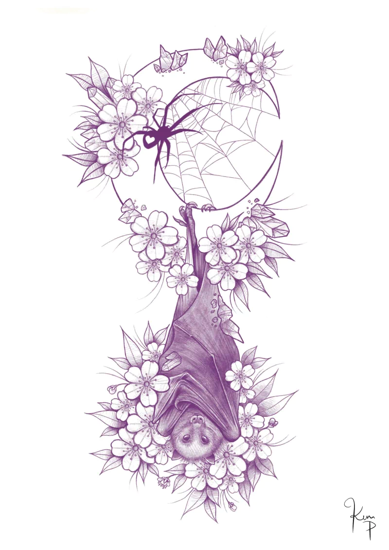  Bat tattoo design