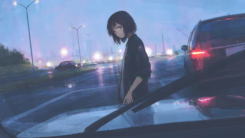 rain Anime girl anime girl Rain Anime Image