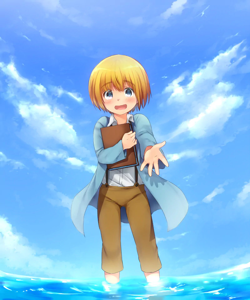 blue eyes blonde Armin Arlert Anime Attack on Titan Image