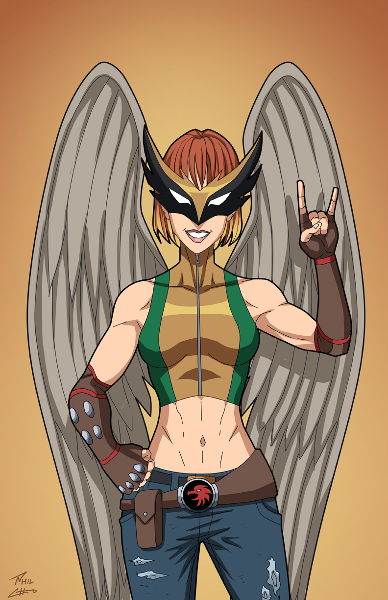 Hawkgirl Art by Phil Cho