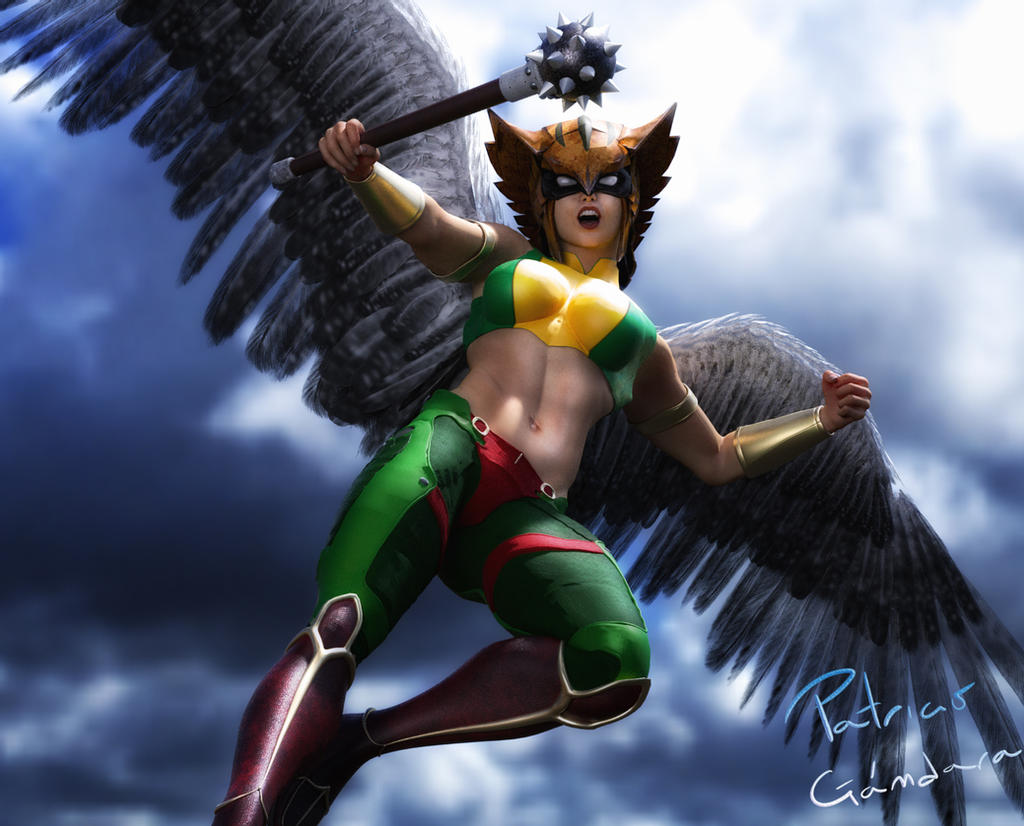 Hawkgirl Art by Patricio gandara