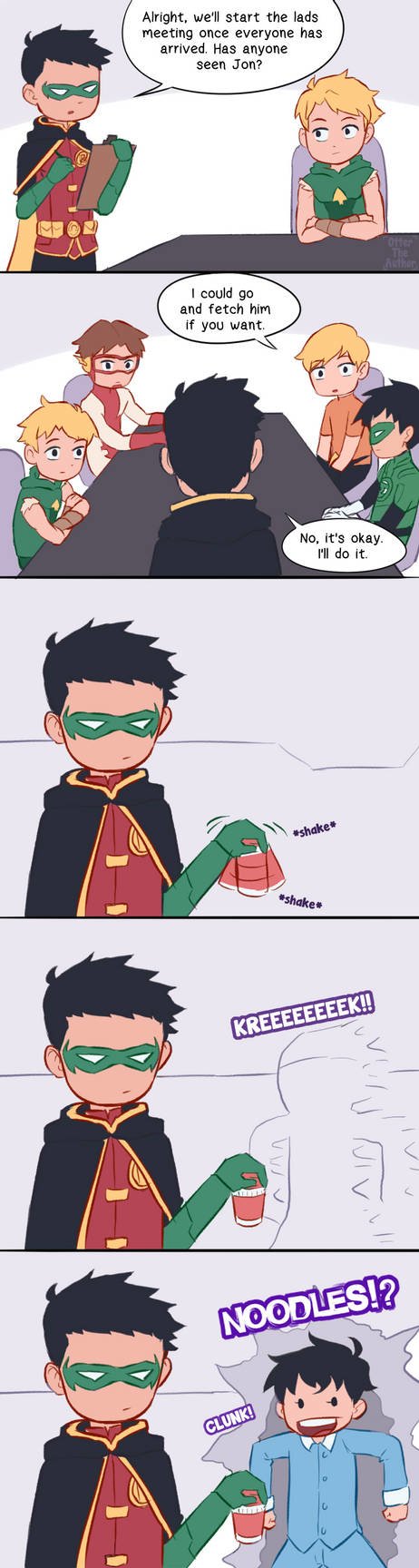 Download Artur Curry Green Lantern Bart Allen Impulse (DC Comics) Tai Pham Jon Kent Connor Lance-Queen Damian Wayne Robin (DC Comics) Comic Little Lads Art