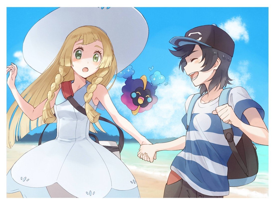 Download Pokemon Lillie (Pokemon) Elio (Pokémon) Cosmog (Pokémon) Video Game Pokémon: Sun And Moon Art
