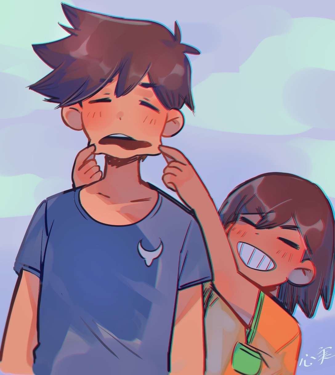 Download Brown Hair OMORI Hero (Omori) Kel (Omori) Video Game Art