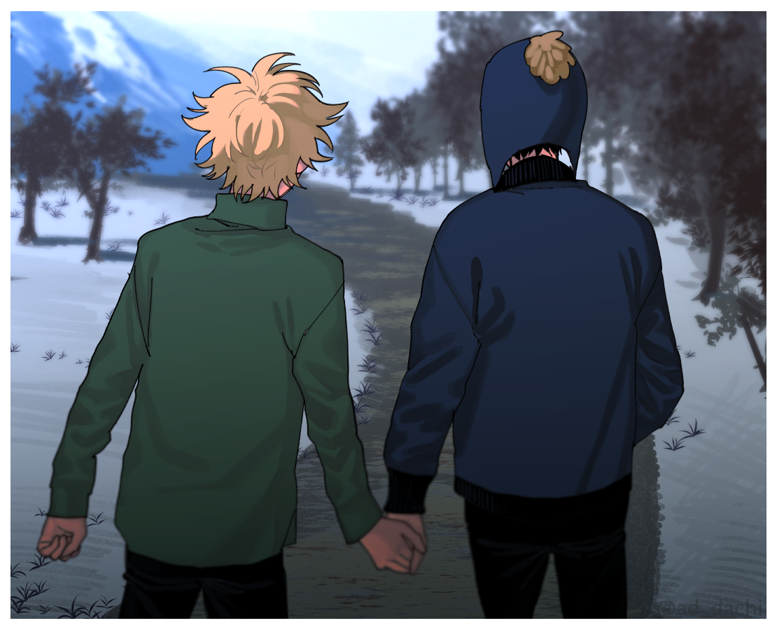 Download Couple Snow Craig Tucker Tweek Tweak TV Show South Park Art