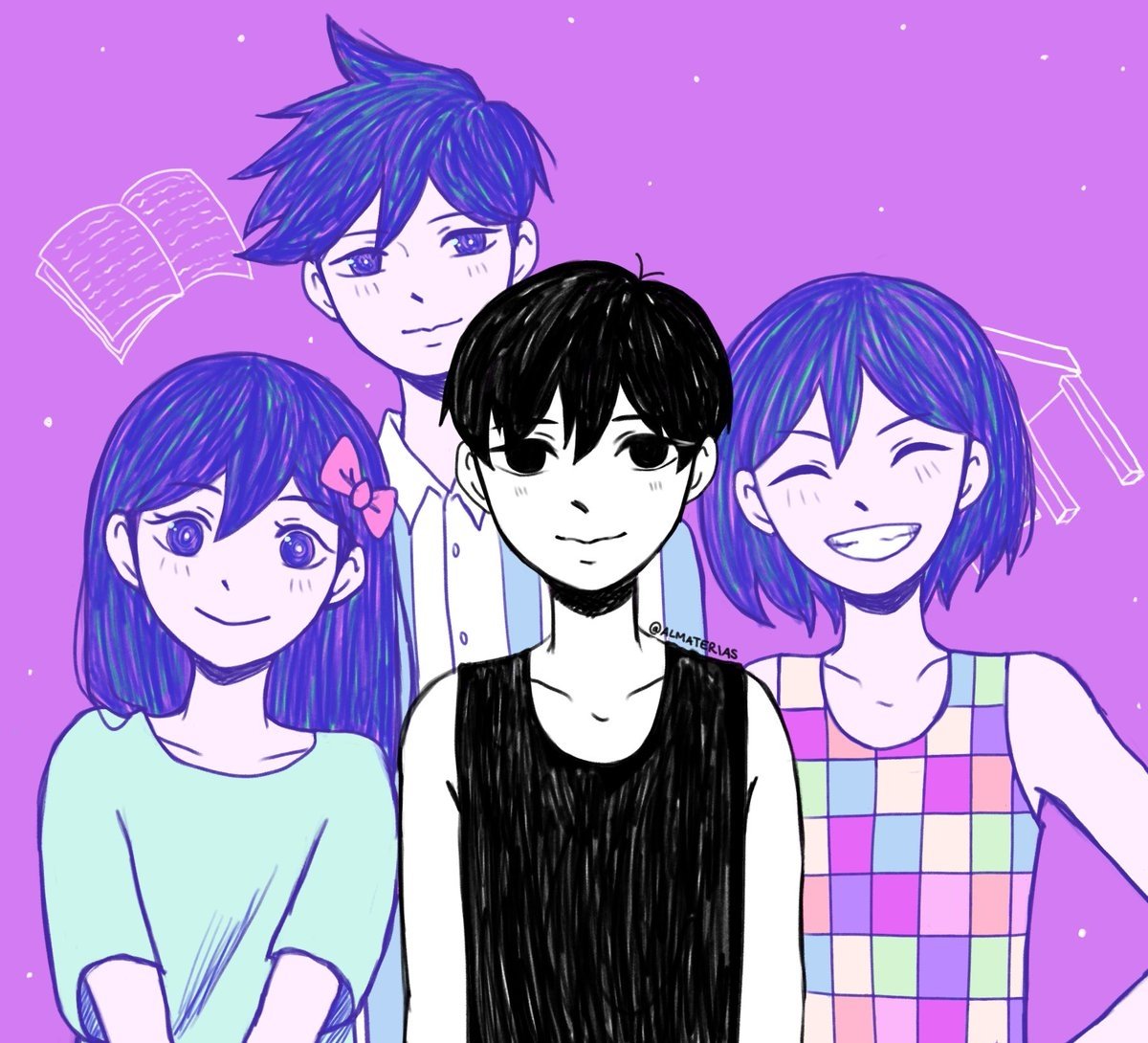 Download Hero (Omori) Aubrey (Omori) Kel (Omori) Omori (Character) Video Game OMORI Art