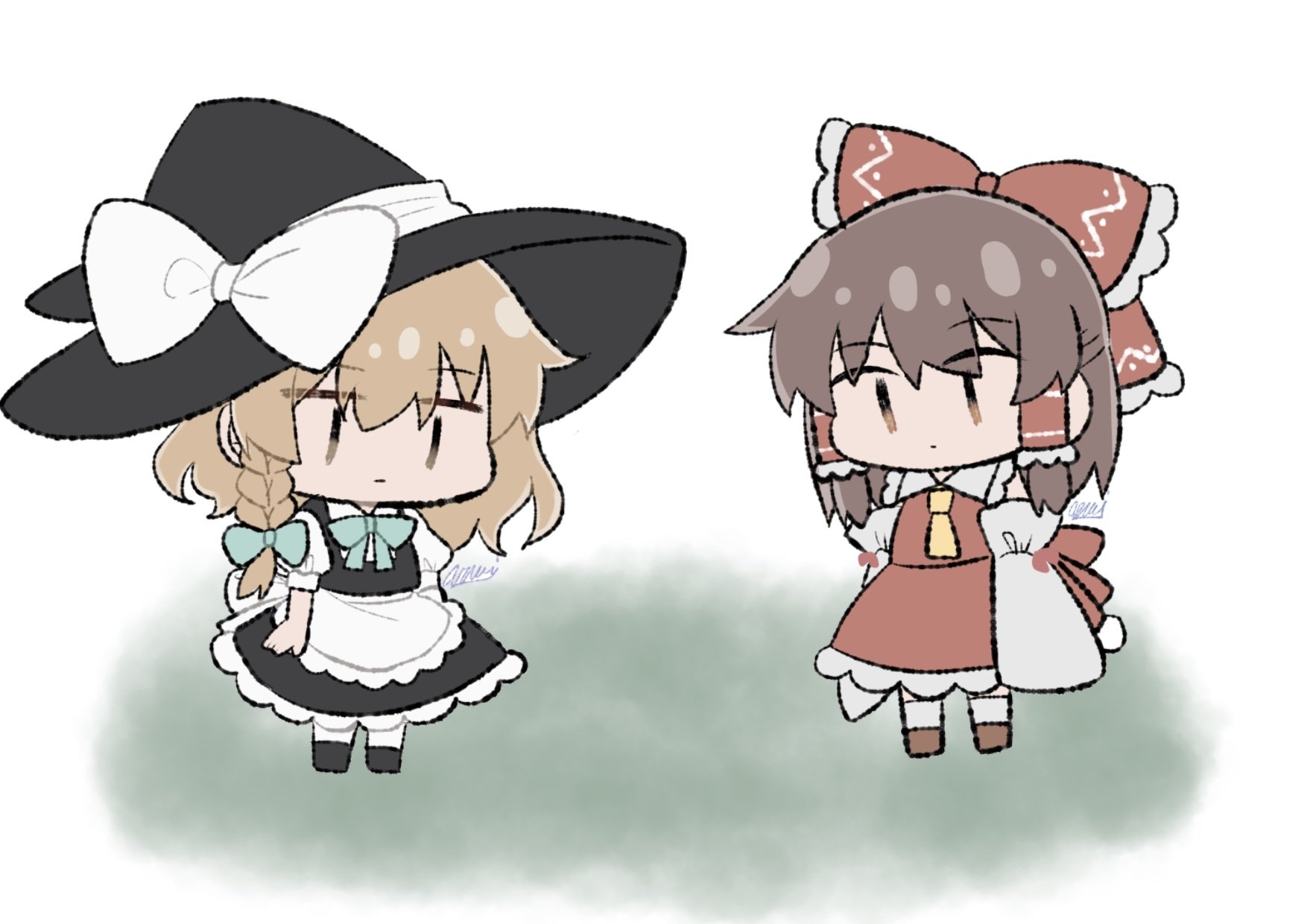 Download Marisa Kirisame Reimu Hakurei Anime Touhou Art