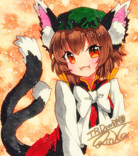 Download Cat Girl Chen (Touhou) Anime Touhou Art