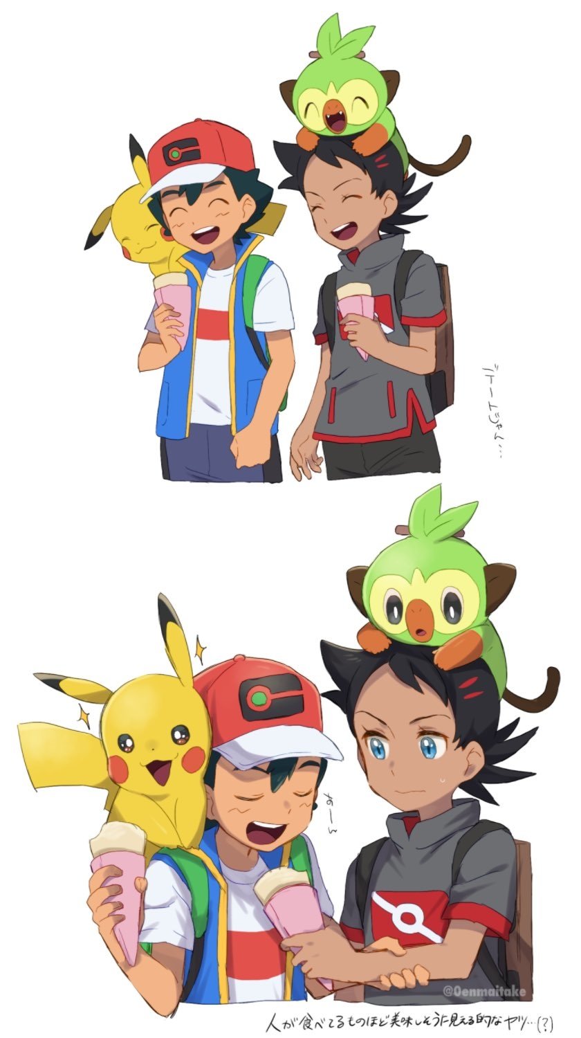 Download Ice Cream Grookey (Pokémon) Pikachu Goh (Pokémon) Ash Ketchum Anime Pokemon Art