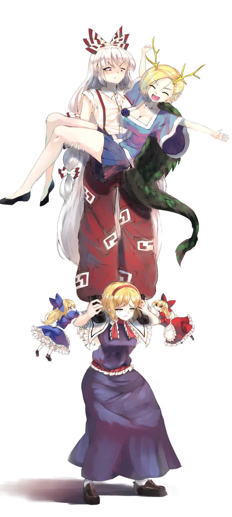 Hourai Doll Shanghai Doll Alice Margatroid Kicchou Yachie Fujiwara no Mokou Anime Touhou Image