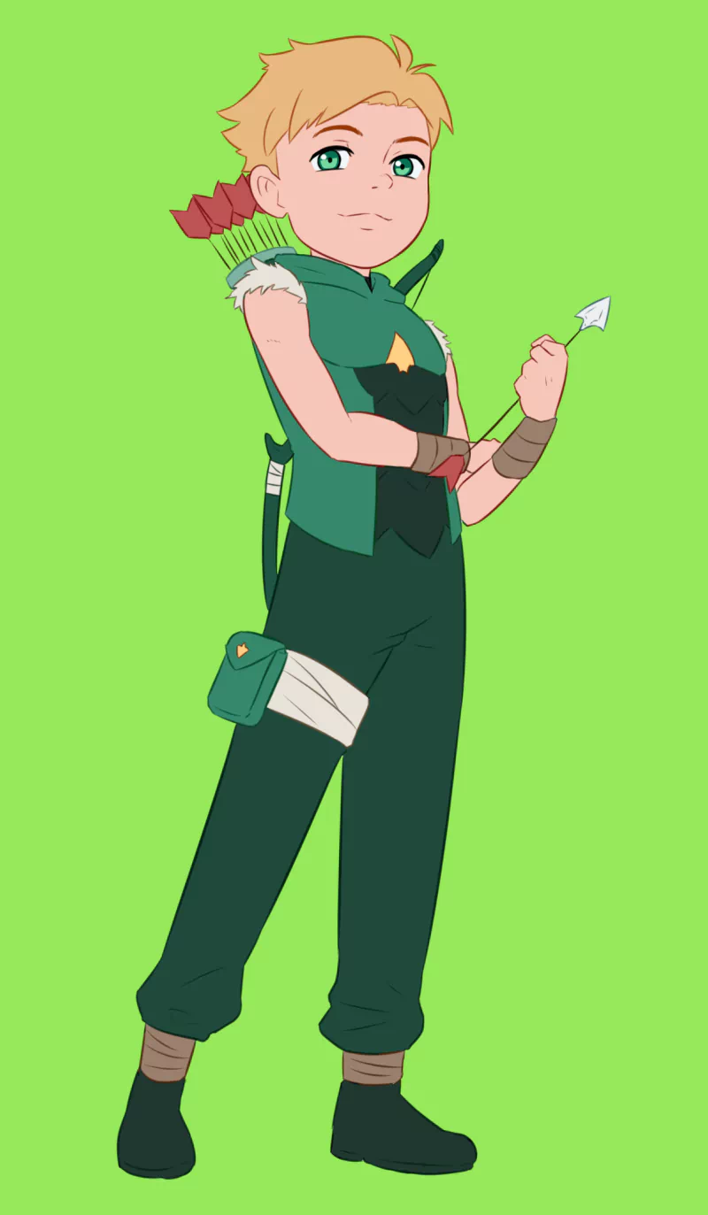 green eyes blonde archer Connor Lance-Queen Comic Little Lads Image