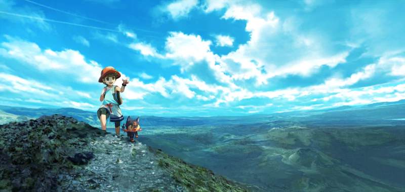 hat Pokemon sky Elio (Pokémon) Litten (Pokémon) video game Pokémon Ultra Sun and Ultra Moon Image