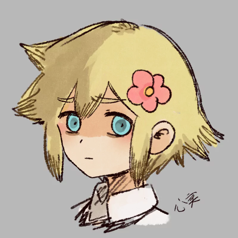 blue eyes blonde OMORI Basil (Omori) video game Image