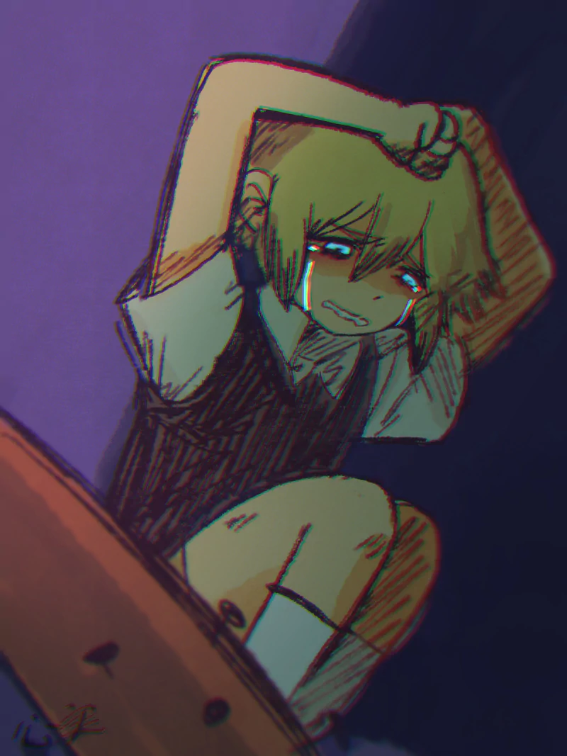 tears OMORI blonde Basil (Omori) video game Image