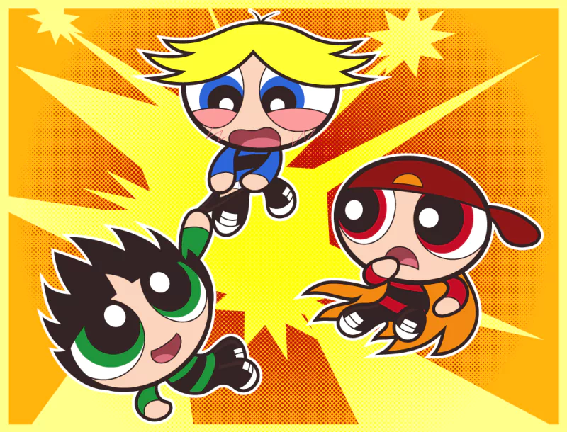 The Rowdyruff Boys Butch (Powerpuff Girls) Boomer (Powerpuff Girls) Brick ( Powerpuff Girls) TV Show The Powerpuff Girls (1998) Image