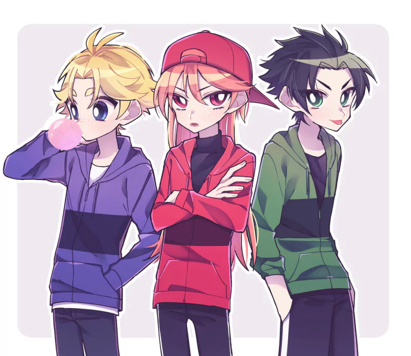 humanized Butch (Powerpuff Girls) Brick ( Powerpuff Girls) Boomer (Powerpuff Girls) The Rowdyruff Boys TV Show The Powerpuff Girls (1998) Image