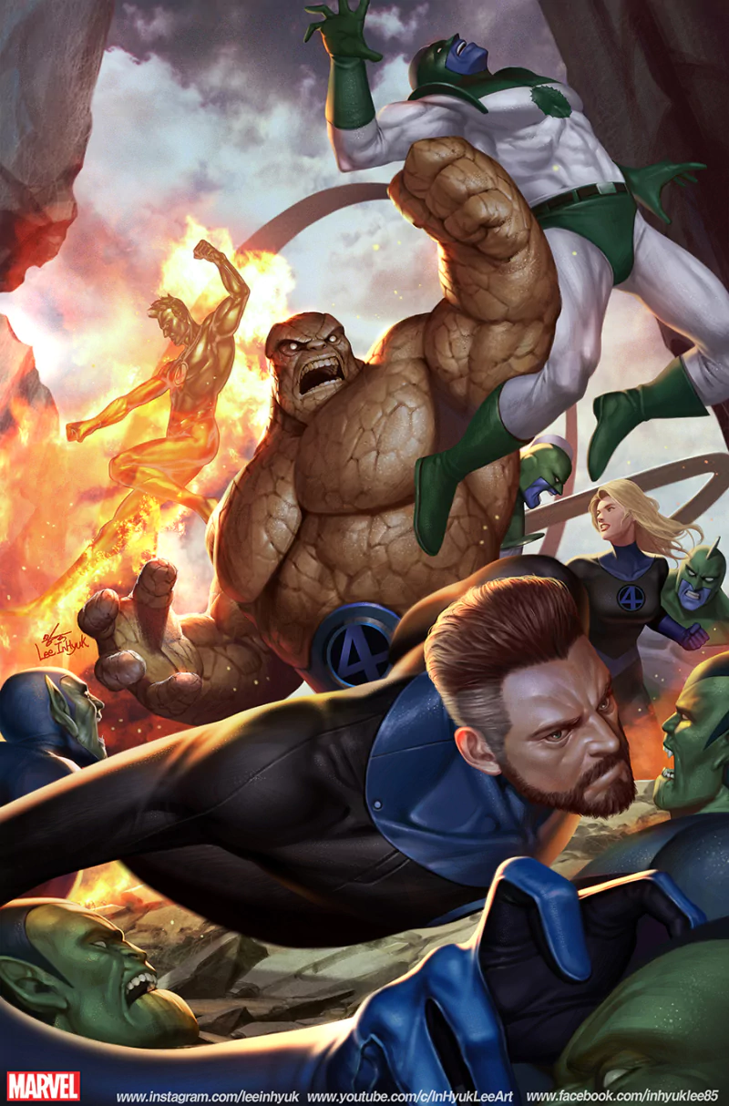 Kree (Marvel Comics) Skrull (Marvel Comics) Reed Richards Susan Storm Invisible Woman Johnny Storm Human Torch (Marvel Comics) Mister Fantastic Thing (Marvel Comics) Comic Fantastic Four Image