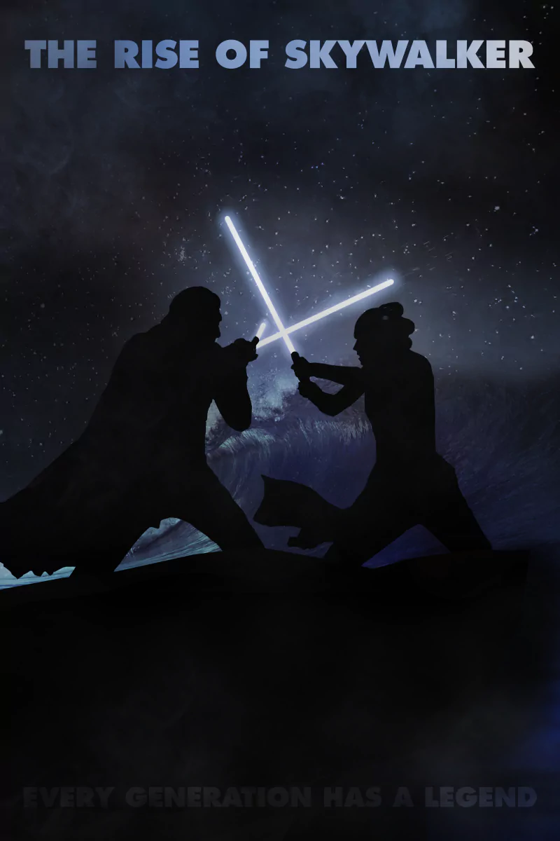  Kylo Ren vs Rey (The Rise of Skywalker Poster)