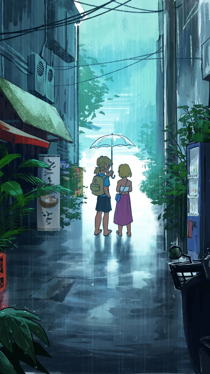 umbrella rain Princess Zelda Link video game The Legend of Zelda Image