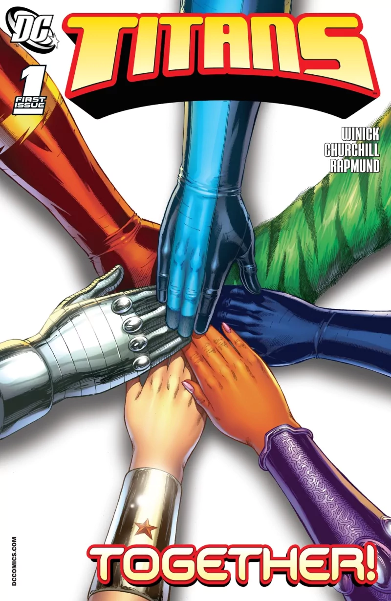 Wally West DC Comics Raven (DC Comics) Dick Grayson Nightwing Donna Troy Cyborg (DC Comics) Starfire (DC Comics) Beast Boy Flash Comic Titans Together Image