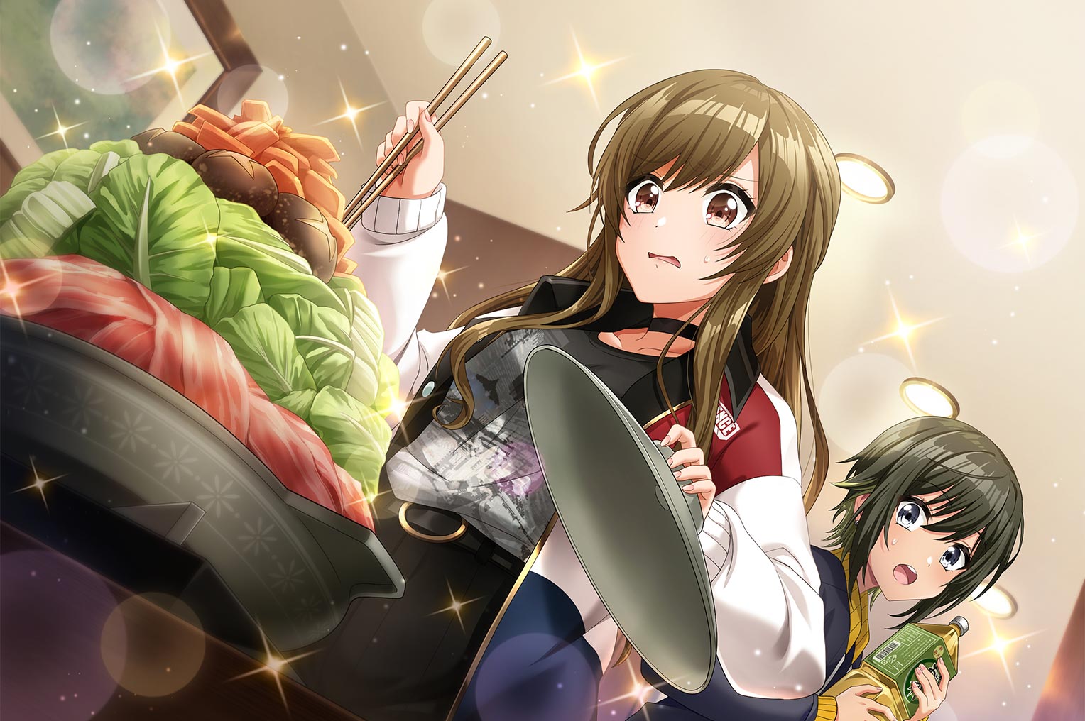 Kyoko and Maho cooking