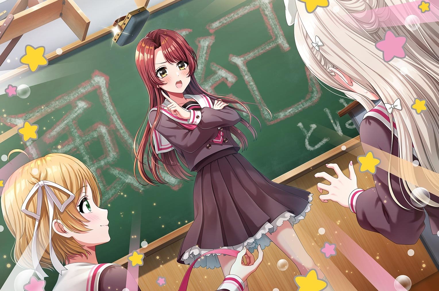 Download Kurumi Shiratori Miiko Takeshita Haruna Kasuga Video Game D4DJ Art