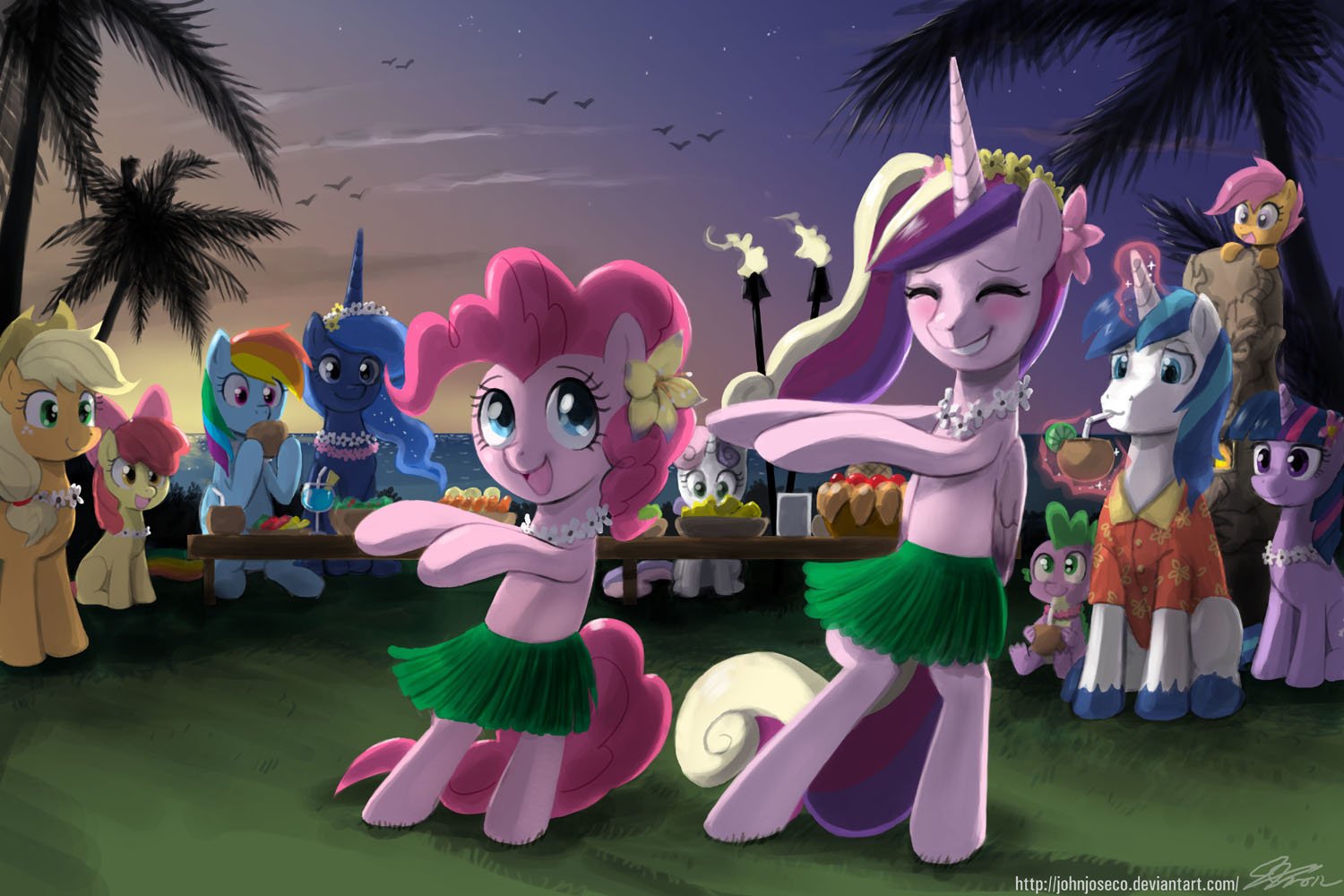 Download Sweetie Belle Scootaloo (My Little Pony) Princess Luna Apple Bloom Rainbow Dash Spike (My Little Pony) Shining Armor Twilight Sparkle Pinkie Pie Princess Cadance TV Show My Little Pony: Friendship Is Magic Art