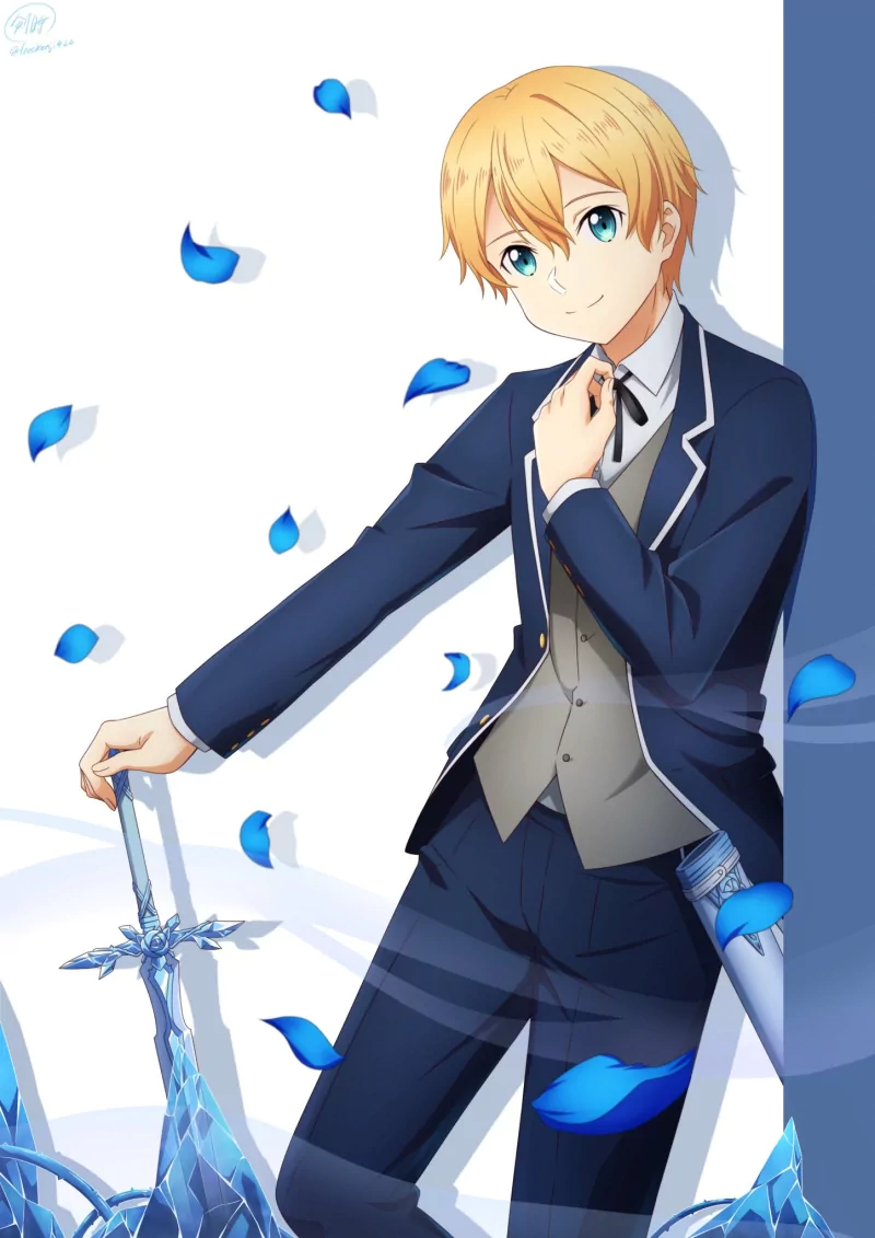blonde Blue Rose Sword (Sword Art Online) Eugeo (Sword Art Online) Anime Sword Art Online Image