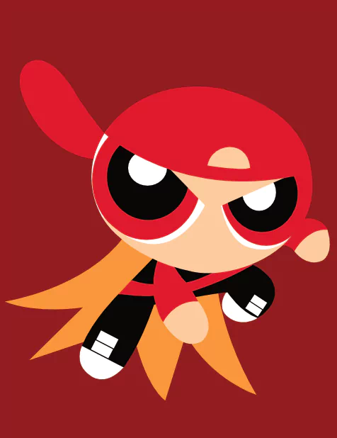 minimalist Brick ( Powerpuff Girls) TV Show The Powerpuff Girls (1998) Image