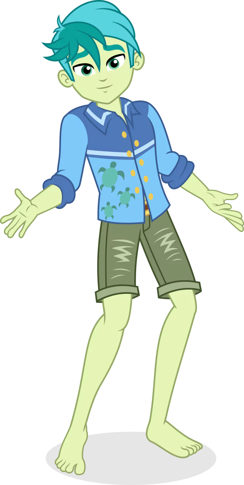 green eyes green hair Sandbar (My Little Pony) TV Show My Little Pony: Equestria Girls Image