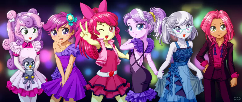 Babs Seed Silver Spoon (My Little Pony) Diamond Tiara (My Little Pony) Scootaloo (My Little Pony) Sweetie Belle Apple Bloom TV Show My Little Pony: Equestria Girls Image