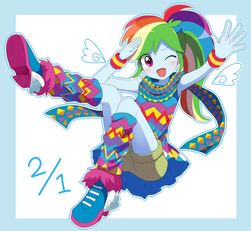 wink cute Rainbow Dash movie My Little Pony: Equestria Girls - Legend of Everfree Image