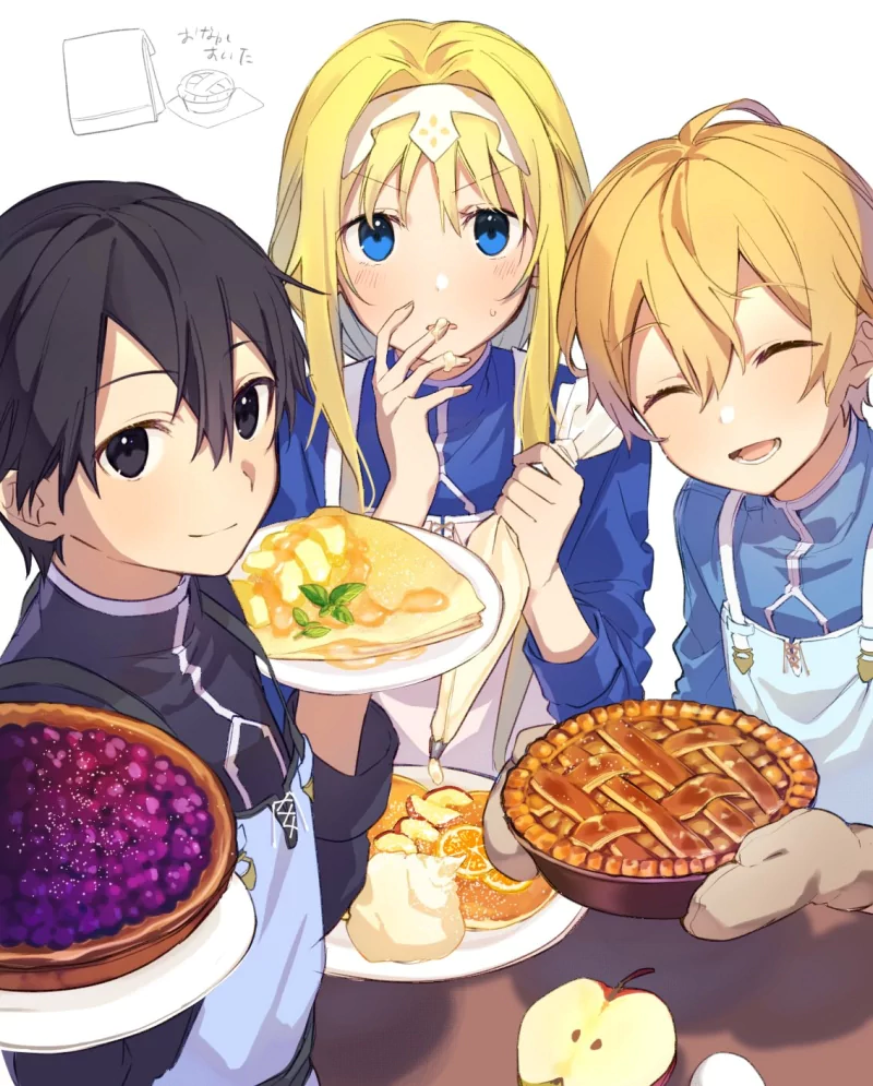 Eugeo (Sword Art Online) Alice Zuberg Kazuto Kirigaya Kirito (Sword Art Online) Anime Sword Art Online: Alicization Image