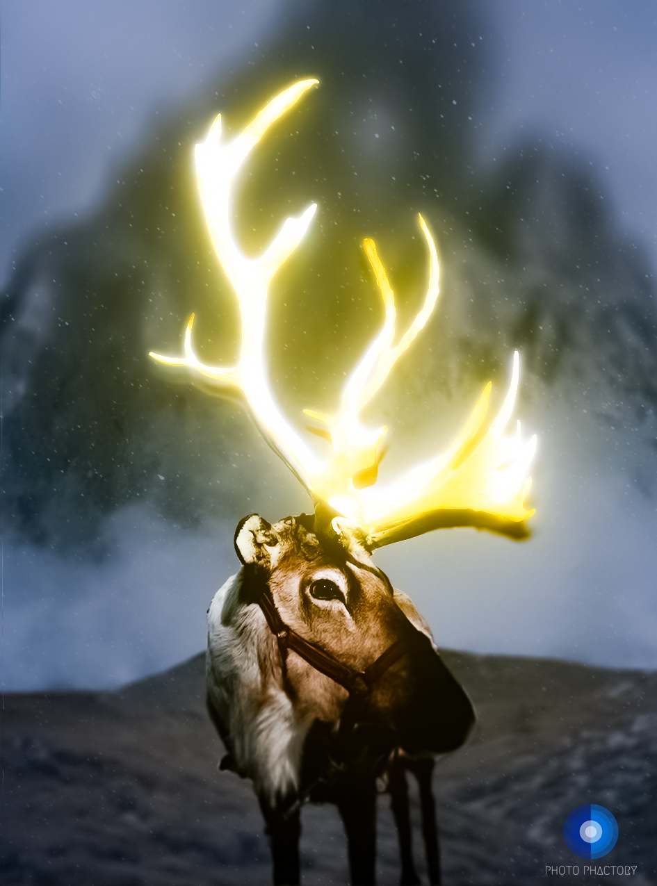 Golden-horned deer by kissmyaxe