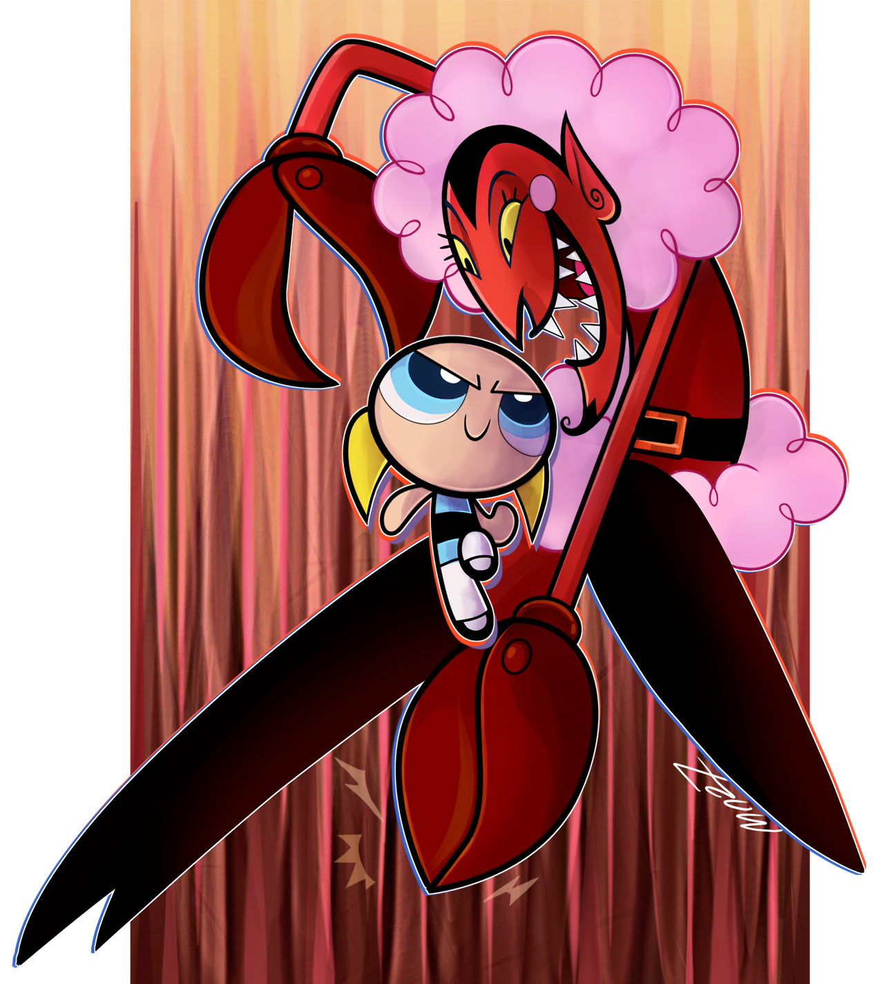 Download Him (Powerpuff Girls) Bubbles (Powerpuff Girls) TV Show The Powerpuff Girls (1998) Art