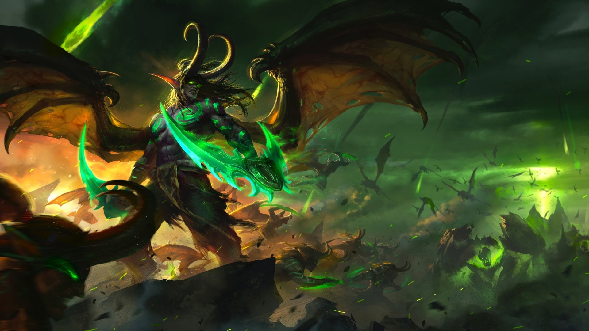 Download Illidan Stormrage Video Game World Of Warcraft Art