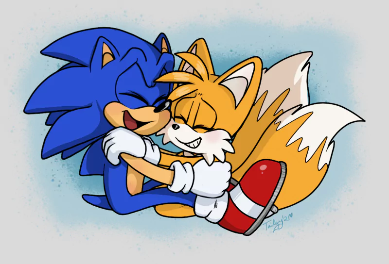 hug Miles 'Tails' Prower video game Sonic the Hedgehog Image