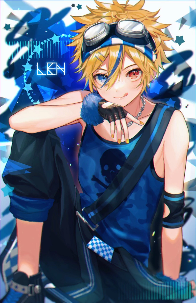 Project Diva blonde heterochromia goggles Len Kagamine Anime Vocaloid Image