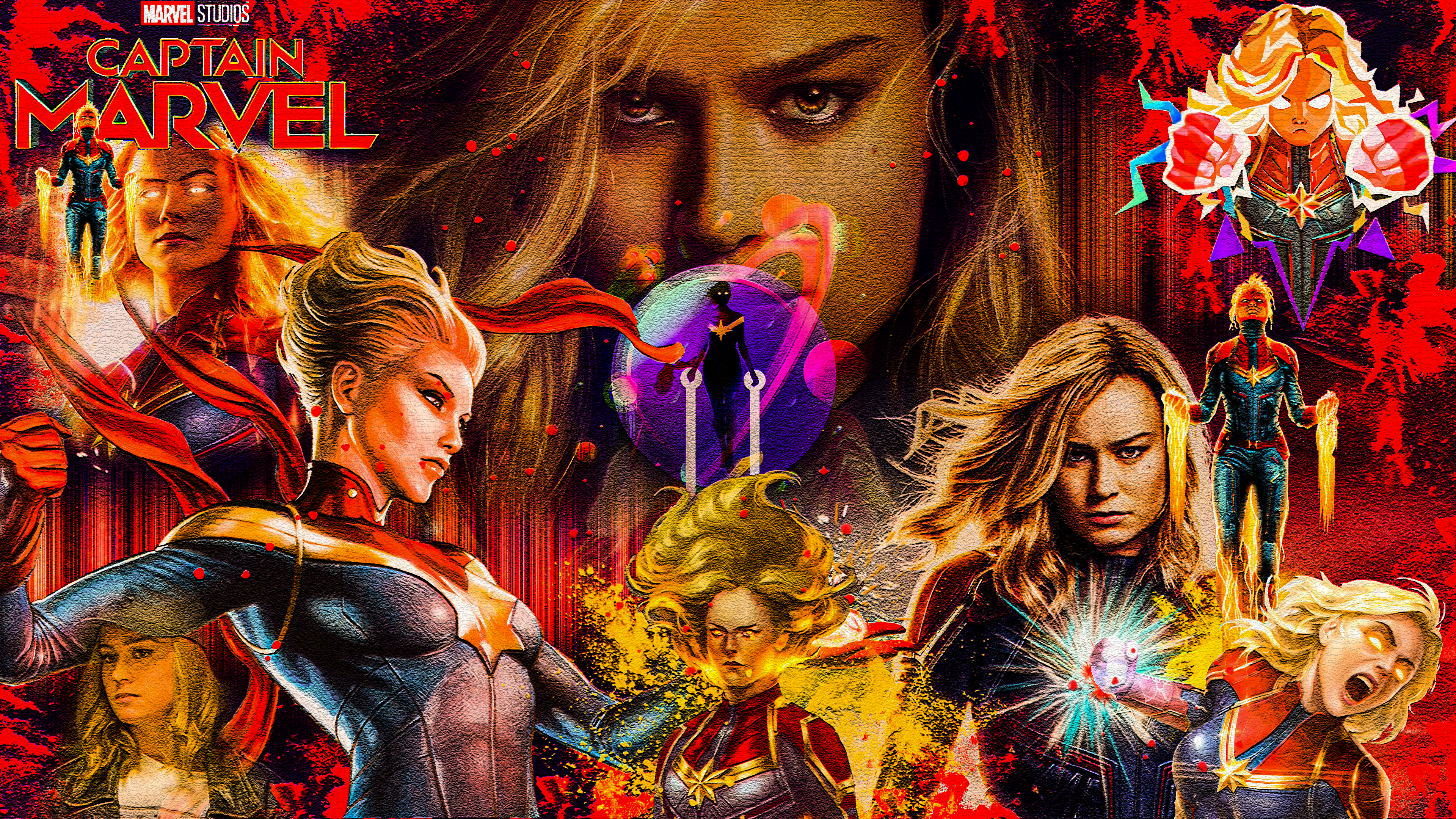 CAPTAIN MARVEL comics and movie moments by Boix