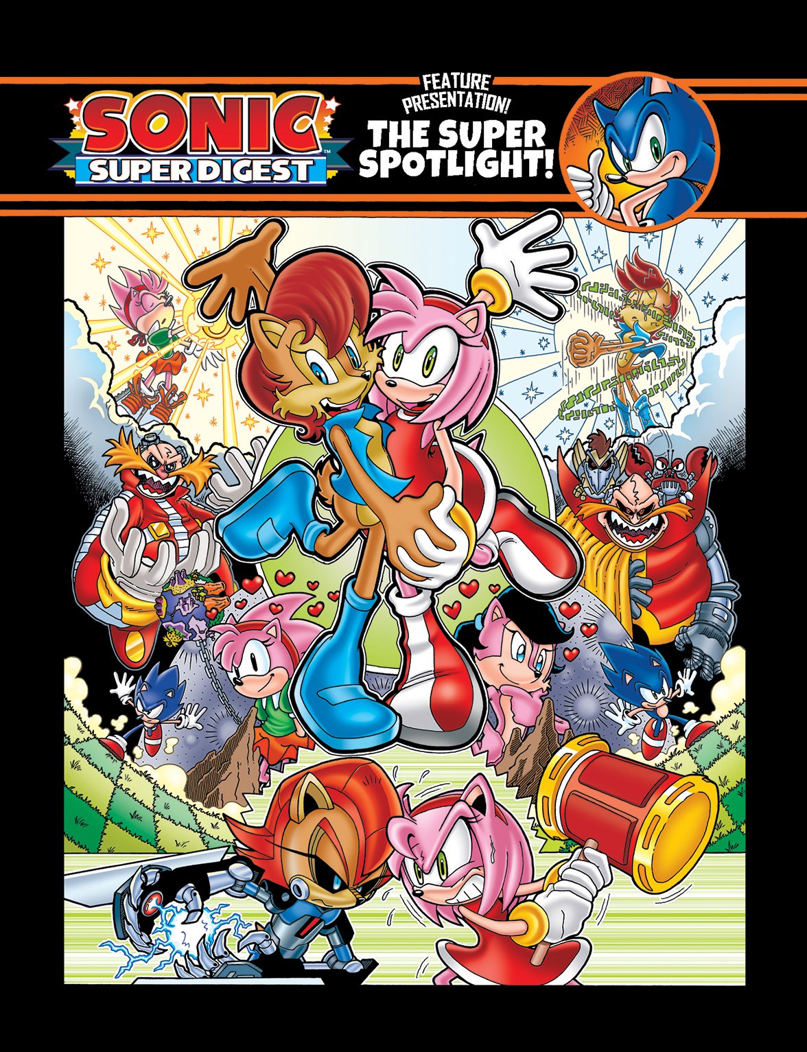 Download Piko Piko Hammer Doctor Eggman Sonic The Hedgehog Doctor Robotnik Mecha Sally Amy Rose Sally Acorn Comic Sonic Super Digest Art