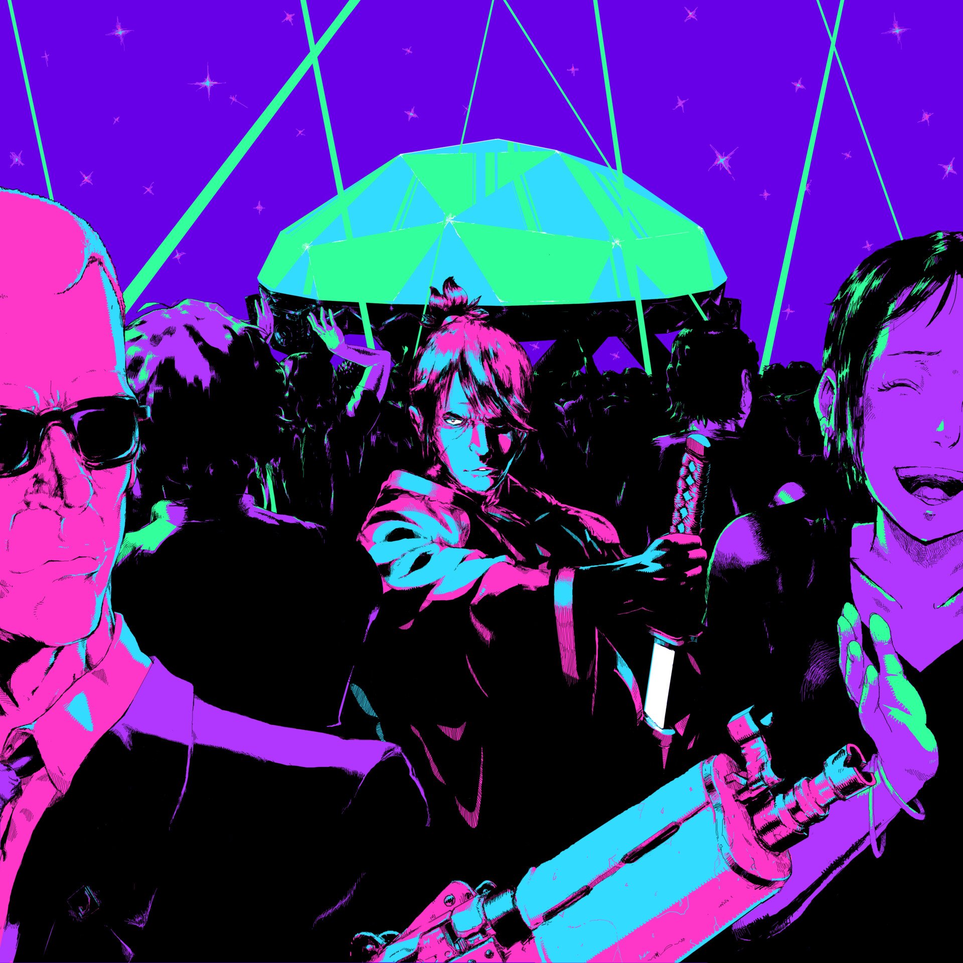 Download Video Game Katana Zero Anime Neon Action Neon Anime Art
