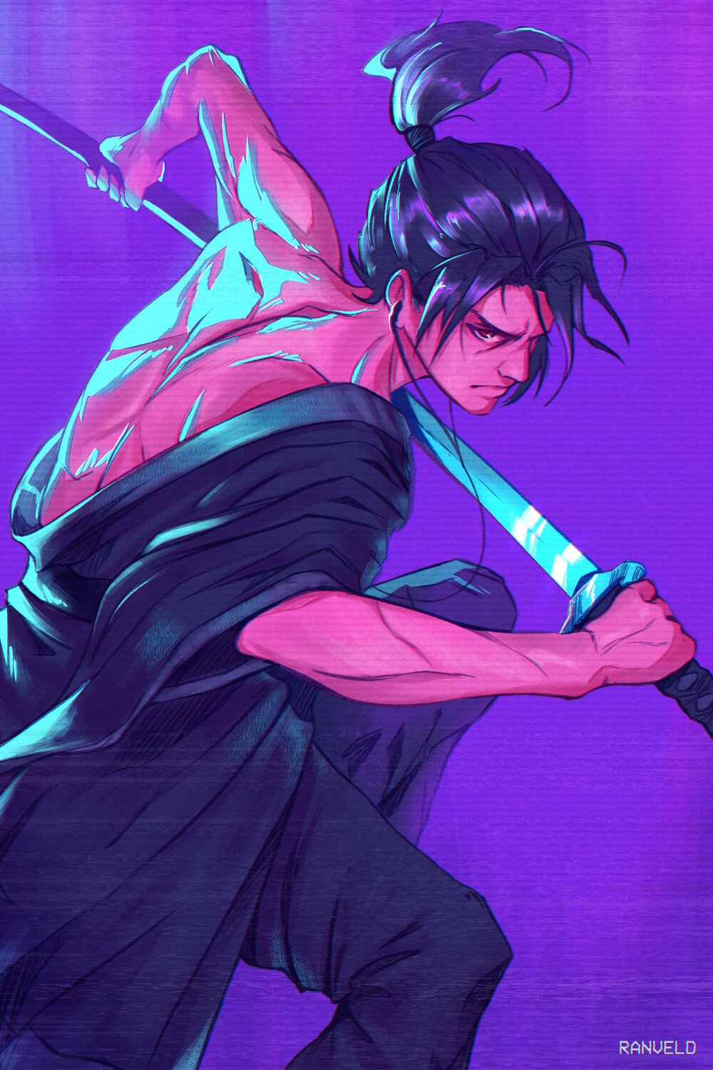 Download Video Game Katana Zero Anime Sword Warrior Art