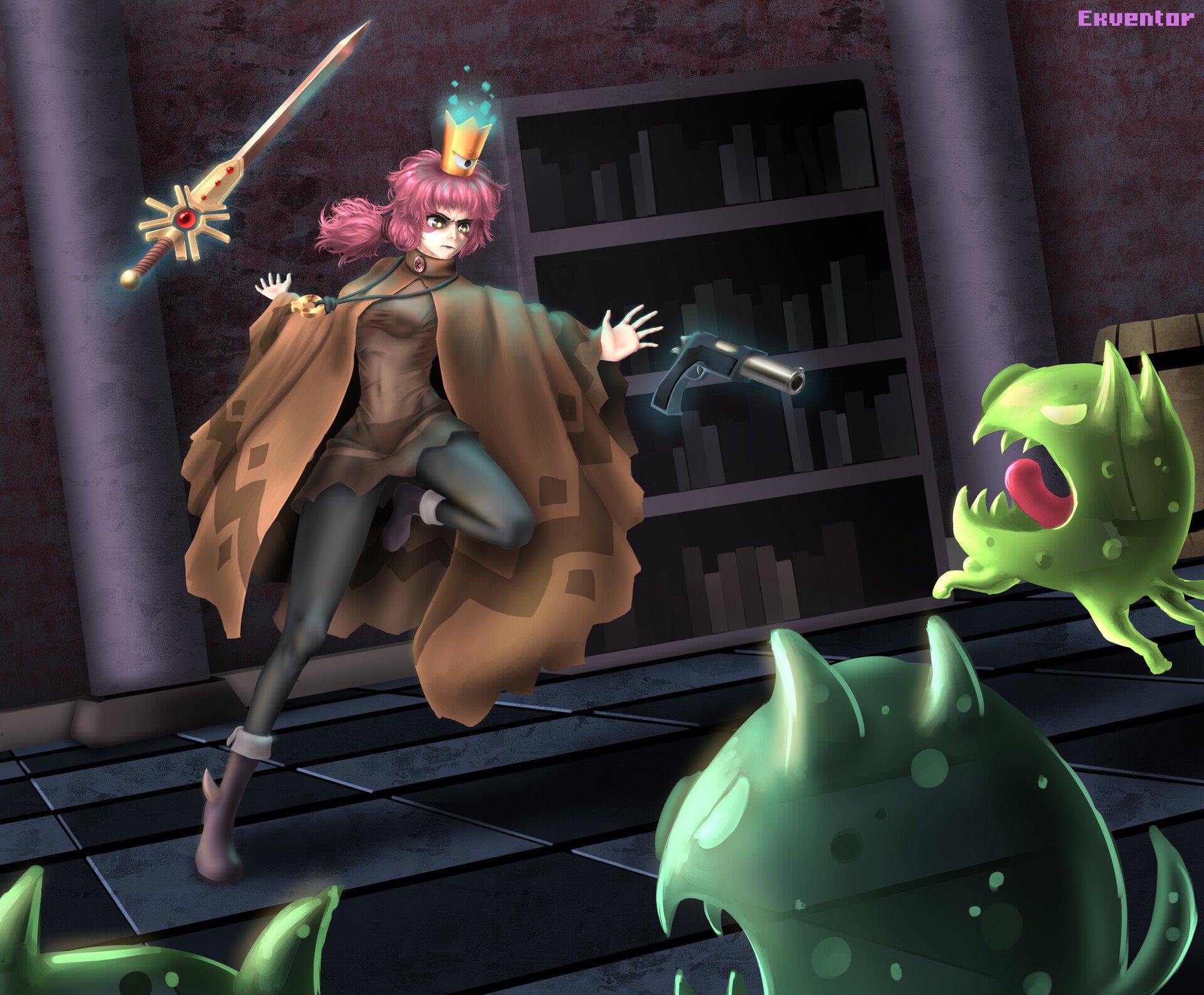 Download Video Game Crown Trick Fantasy Character Battle Art