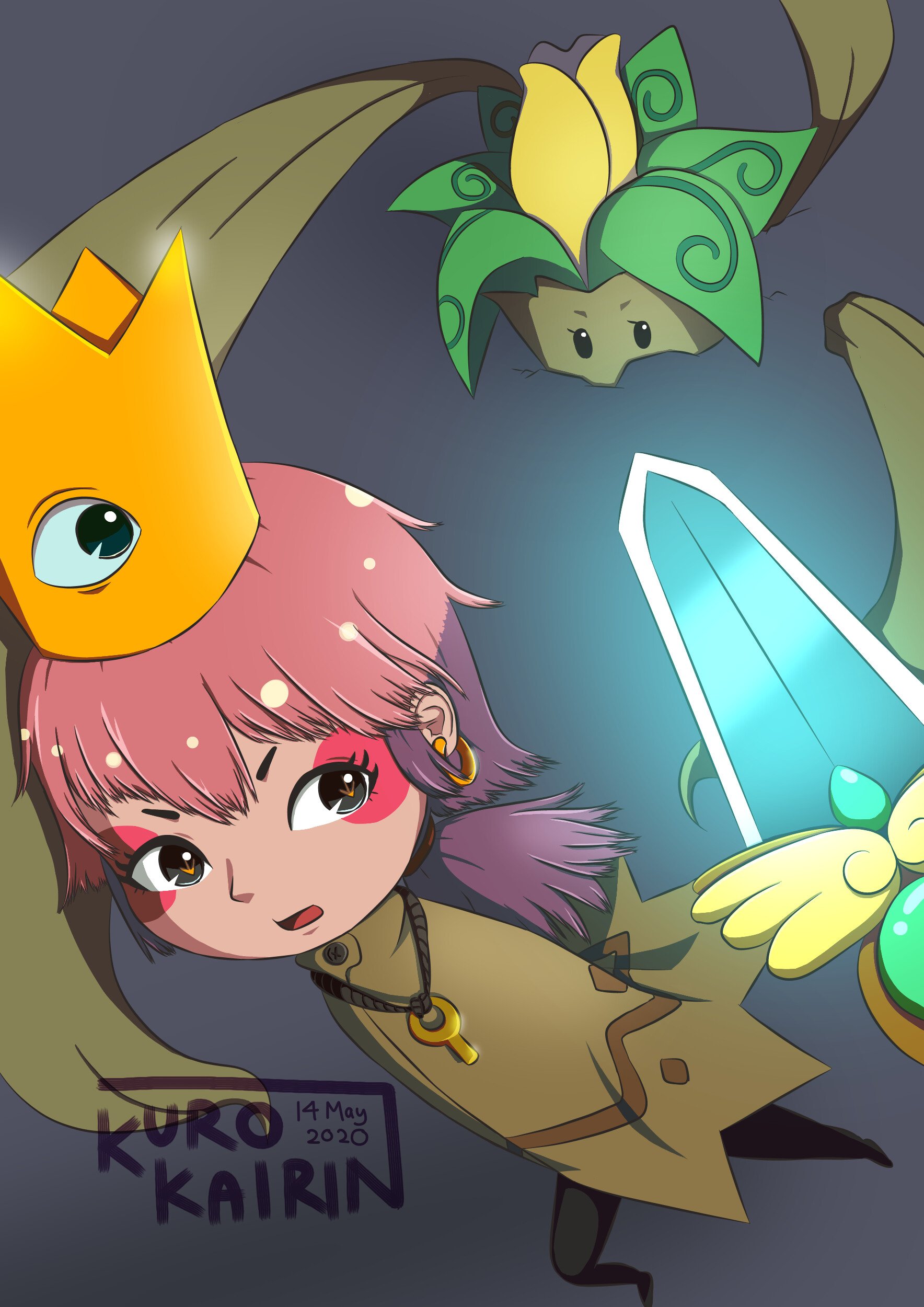 Download Video Game Crown Trick Anime Character Design Fantasy Fantasy Anime Art